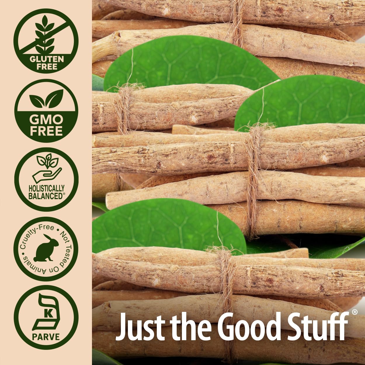 Nature's Answer etiqueta con ingredientes y certificaciones, transparencia informativa