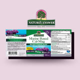 Nature's Answer etiqueta enfocada con lista de ingredientes y claridad informativa
