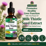 Nature's Answer primer plano de la etiqueta mostrando certificaciones y beneficios