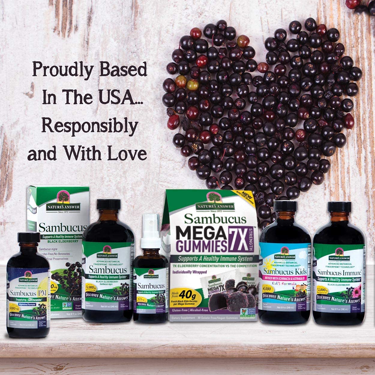 Nature's Answer etiqueta con información de concentración y ingredientes