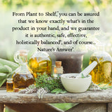 Nature's Answer producto en ambiente relajante junto a cama para apoyo descanso