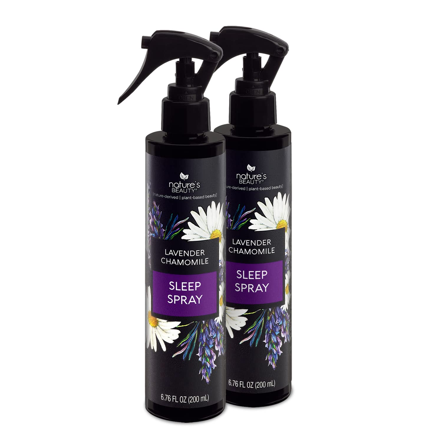 Nature's Beauty envases frontales mostrando el pack doble y beneficios relajantes