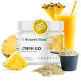 NATURES BLAST envase frontal mostrando Lymph Go y beneficio de apoyo linfático