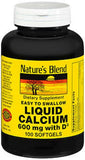 Nature's Blend envase frontal del producto mostrando dosis y 100 cápsulas