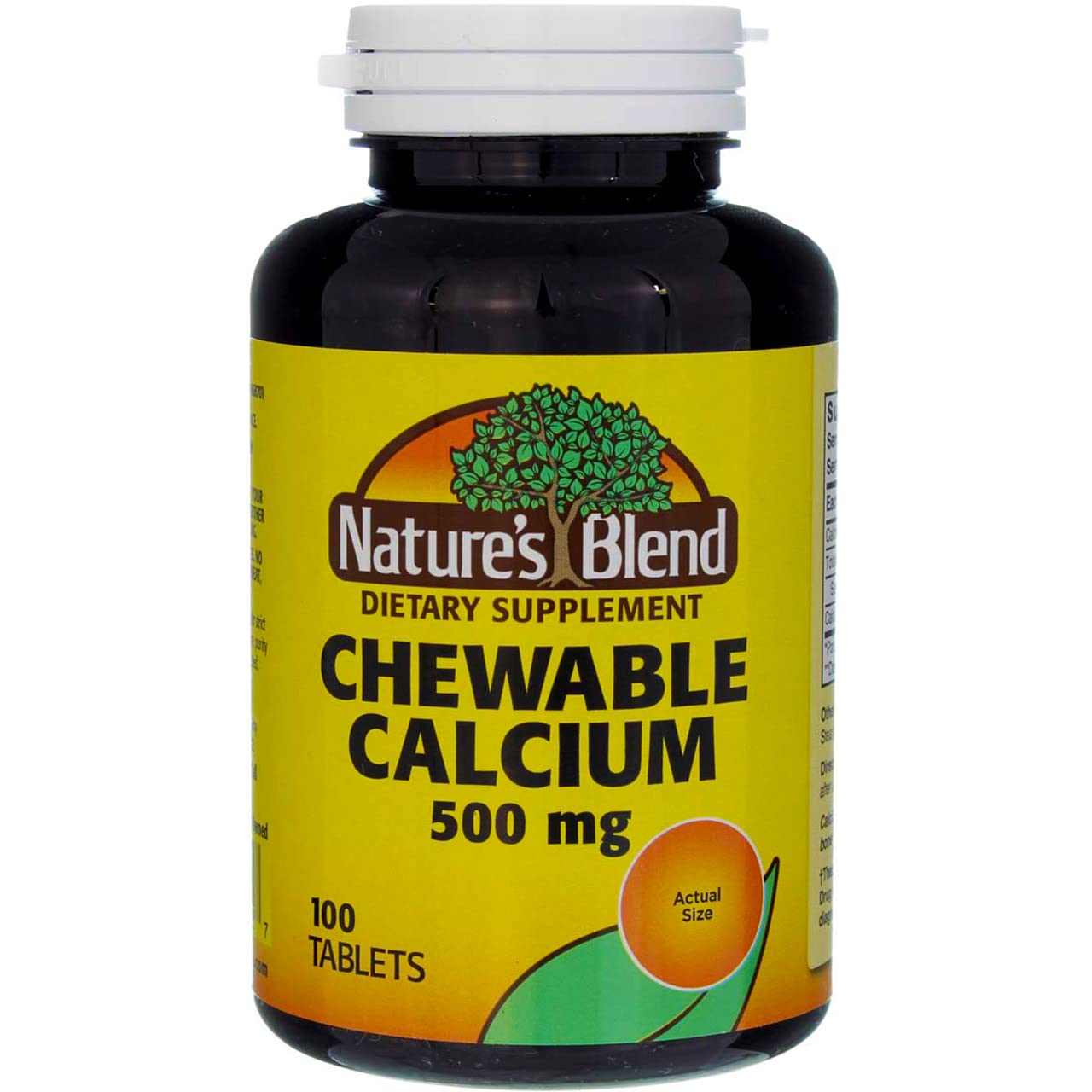 Nature's Blend tabletas masticables en mano para fácil toma diaria