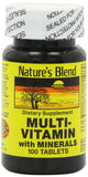 Nature's Blend envase frontal mostrando diseño y cantidad 100 tabletas beneficio conveniencia