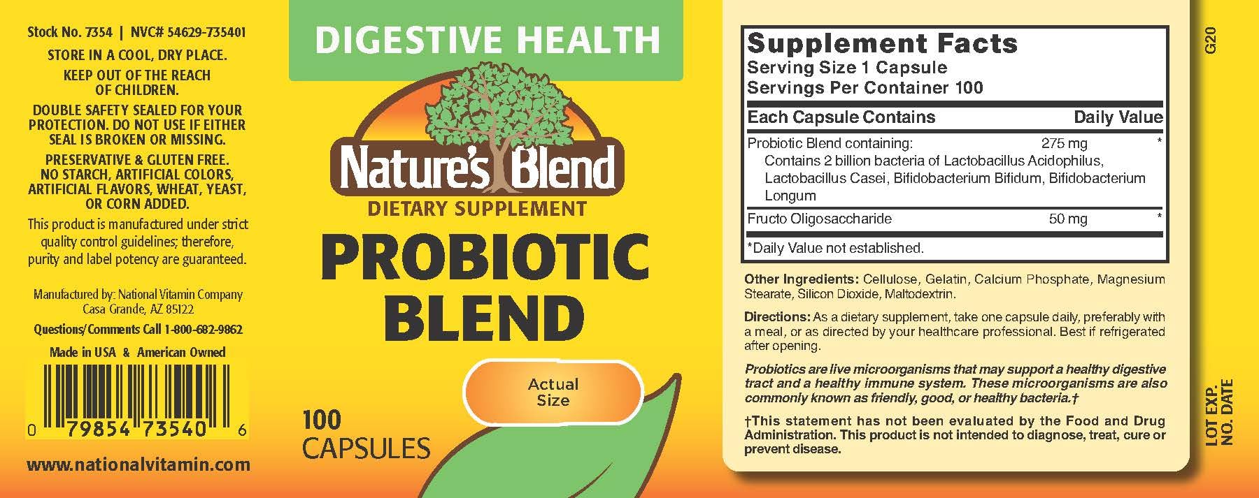 Nature's Blend primer plano de cápsula para apreciar textura y calidad, confianza en ingredientes