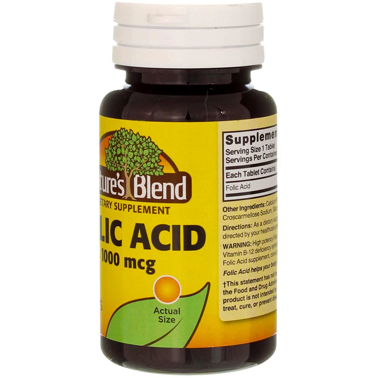 Nature's Blend tableta en mano para comparar tamaño y portabilidad