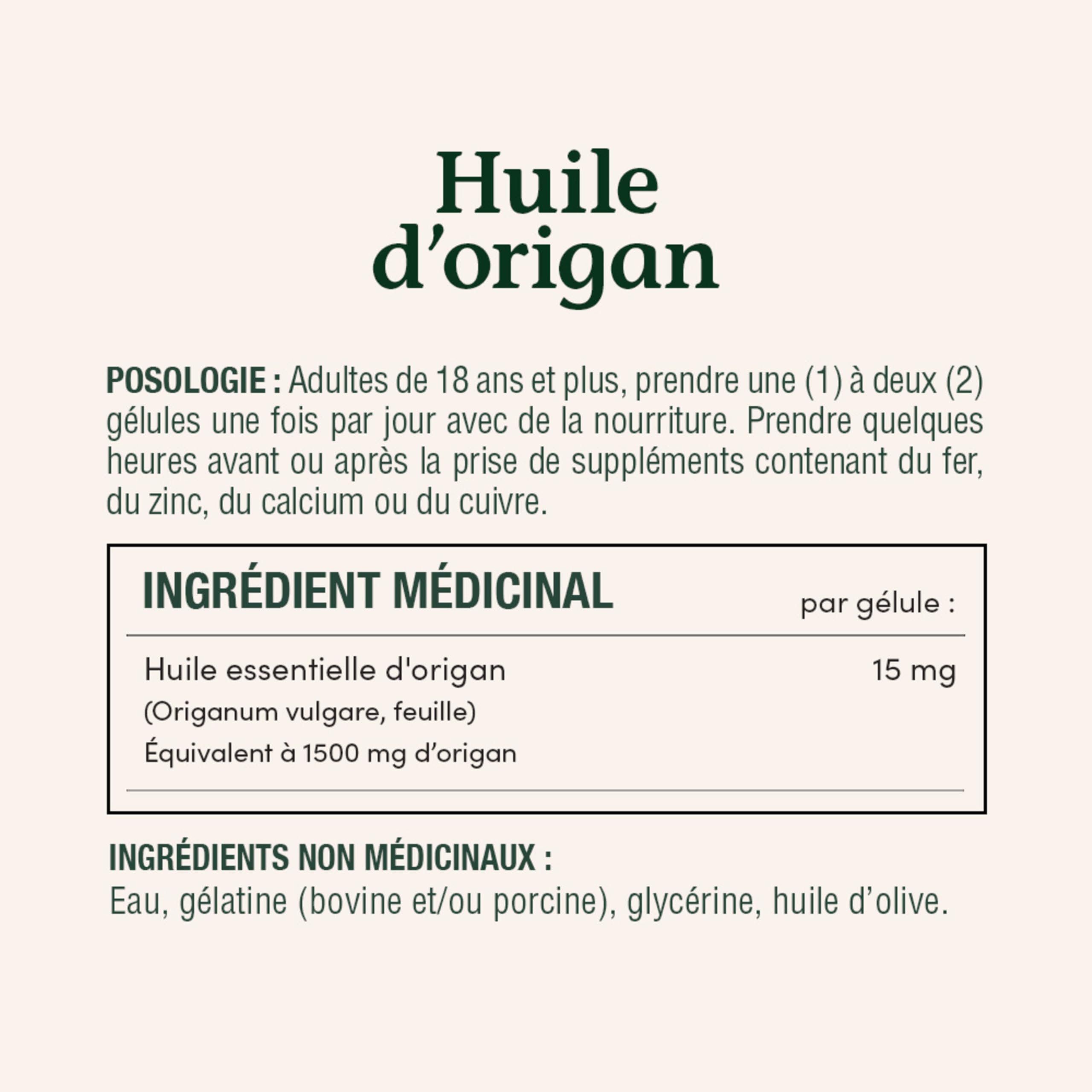 Nature's Bounty etiqueta nutricional enfocada para ver dosis y componentes