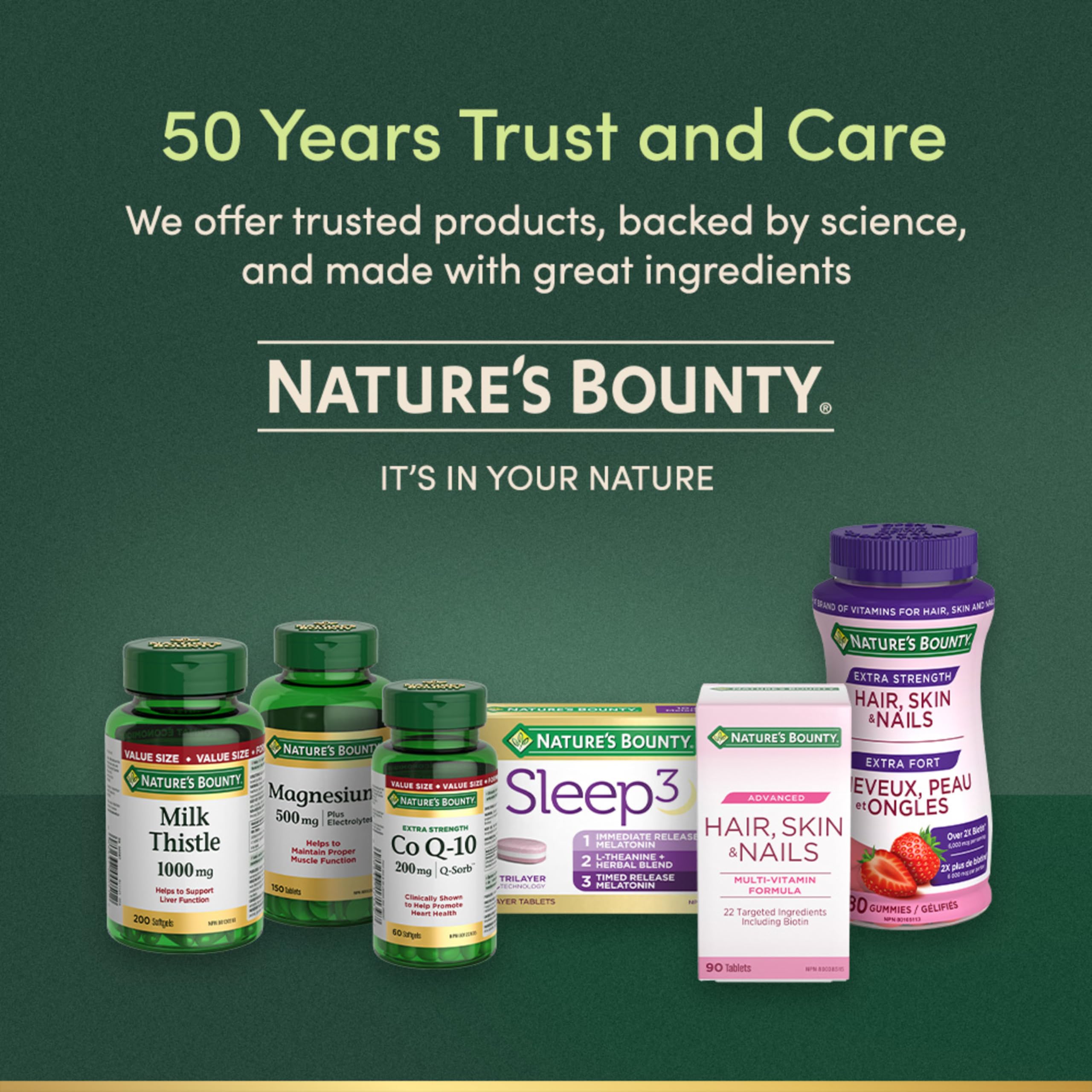 Nature's Bounty frasco en cocina para contexto de uso diario y conveniencia