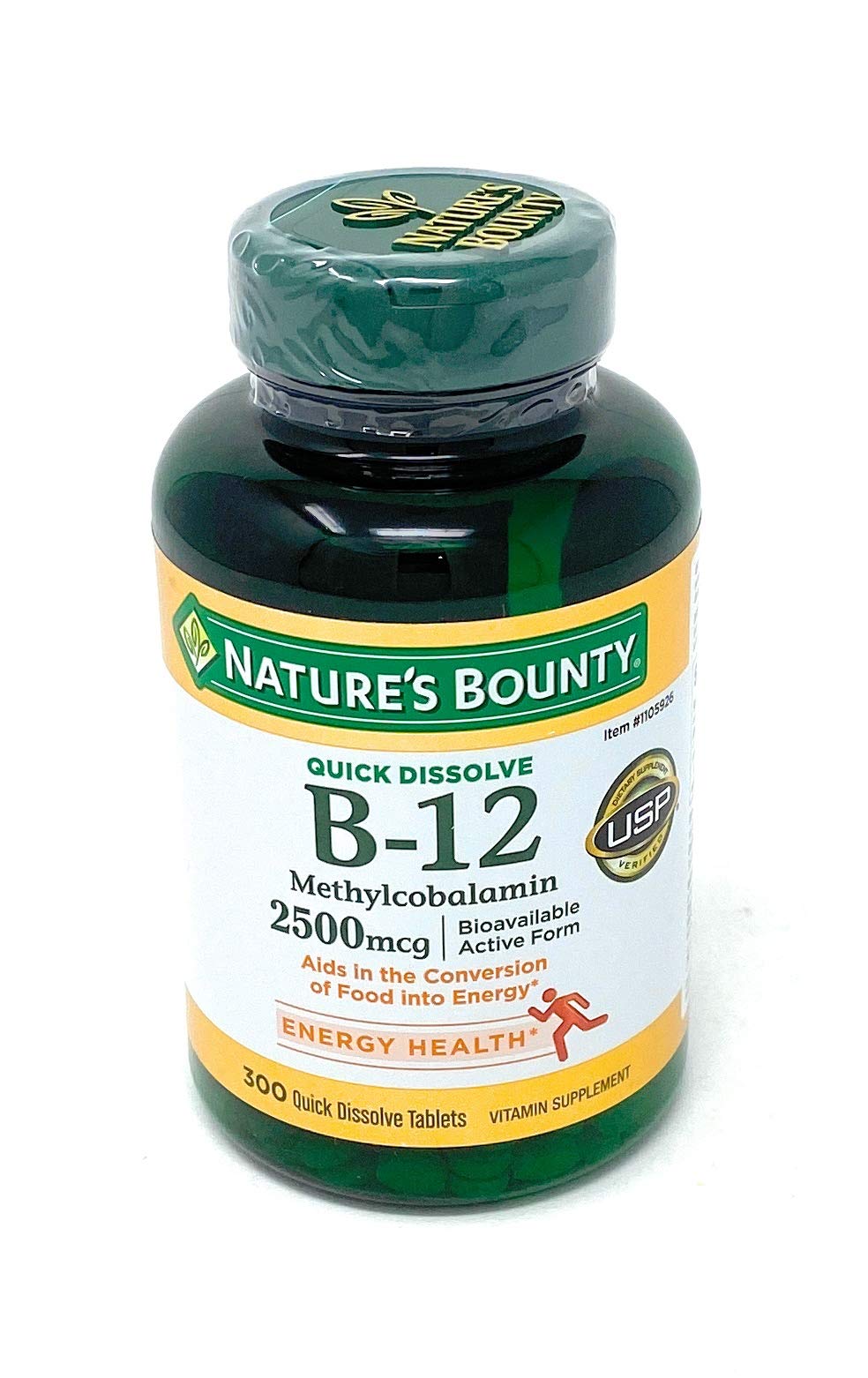 Nature's Bounty envase frontal mostrando 300 micropastillas y beneficios