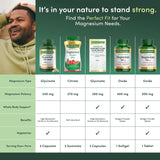 Nature's Bounty cápsulas en mano ilustrando la dosificación y tamaño real