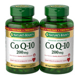 Nature's Bounty envase frontal CoQ10 200 mg mostrando cantidad y beneficios