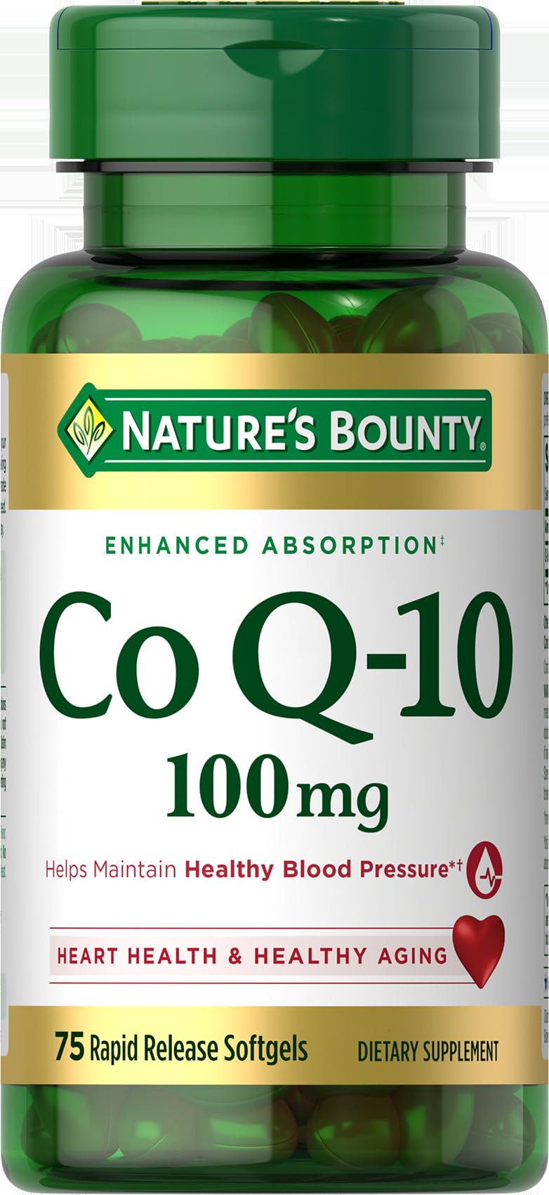 Nature's Bounty envase frontal mostrando nombre y dosis, claridad y confianza