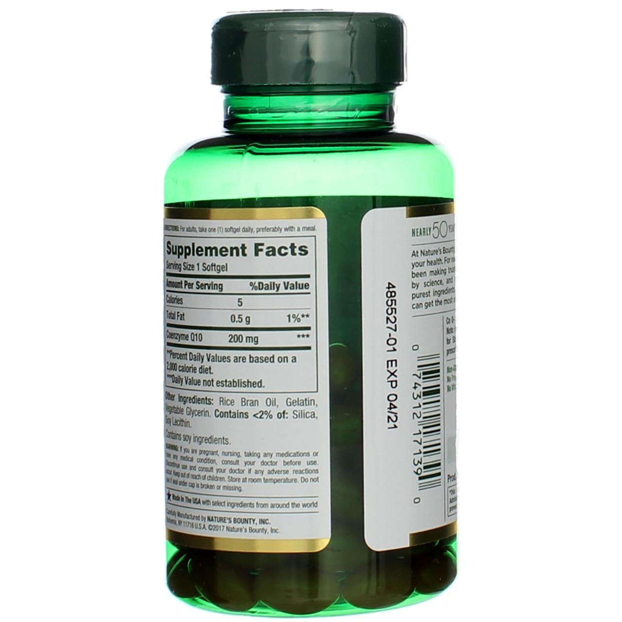 Nature's Bounty gota de contenido aceitoso de cápsula destacando absorción rápida