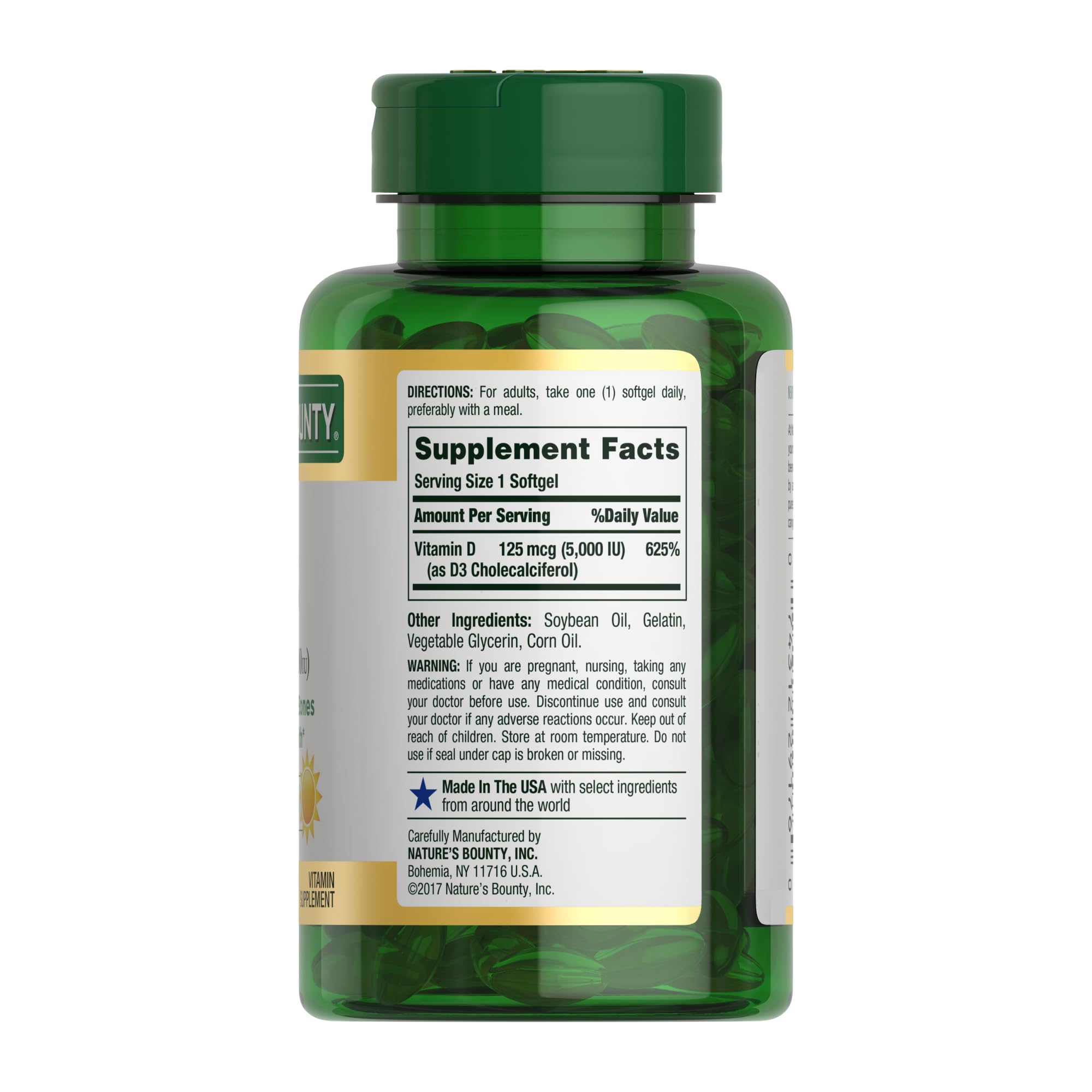 Nature's Bounty producto en entorno activo destacando apoyo al estilo de vida