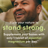 Nature's Bounty etiqueta del frasco con información de magnesio 500 mg