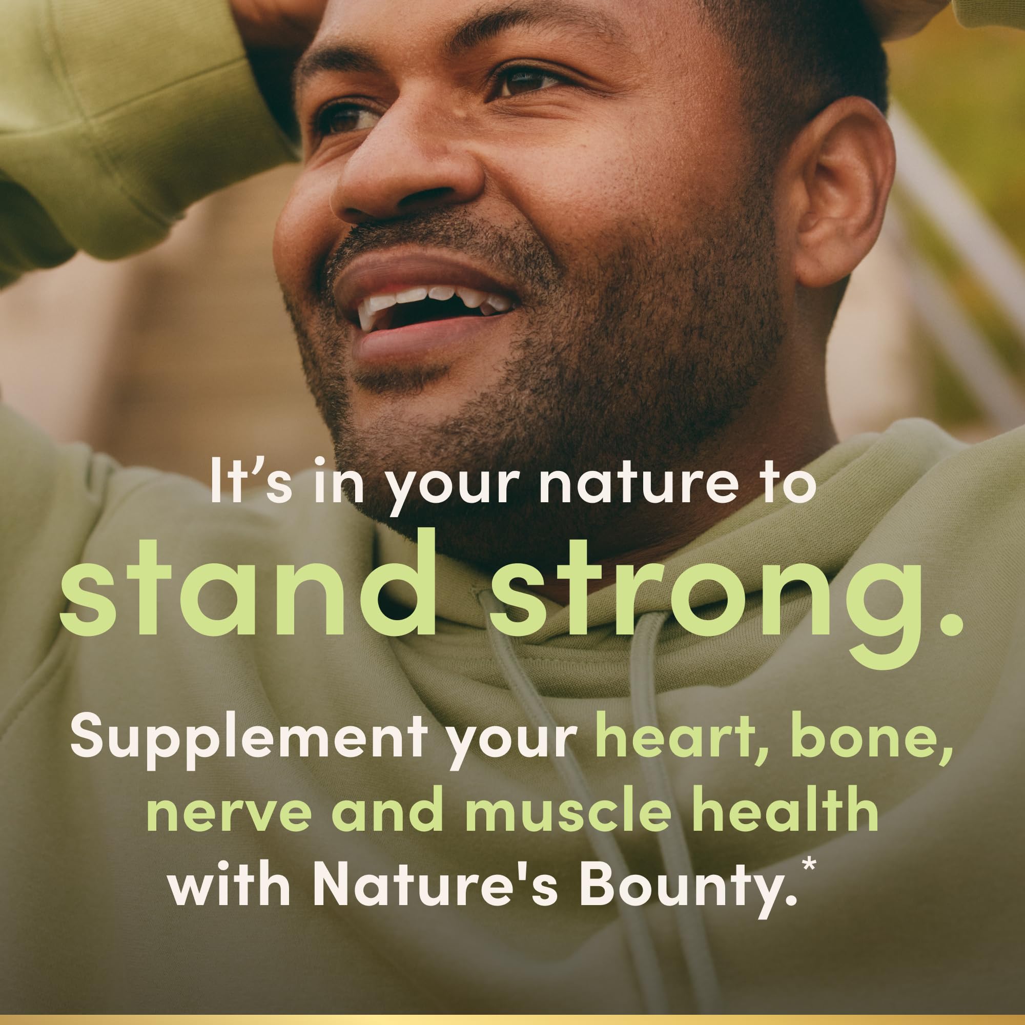 Nature's Bounty etiqueta con datos de magnesio glicinato y beneficios visibles