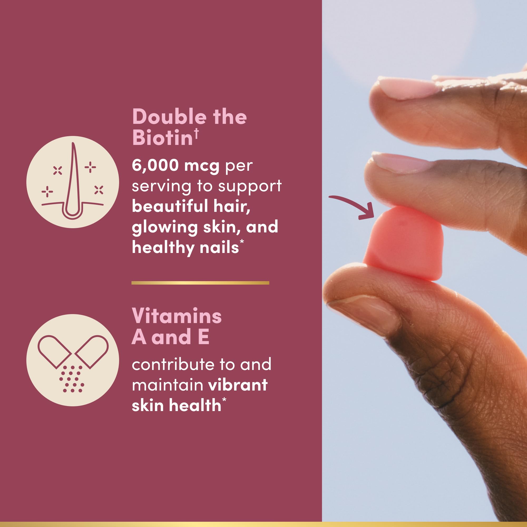 Nature's Bounty etiqueta nutricional con ingredientes clave visibles