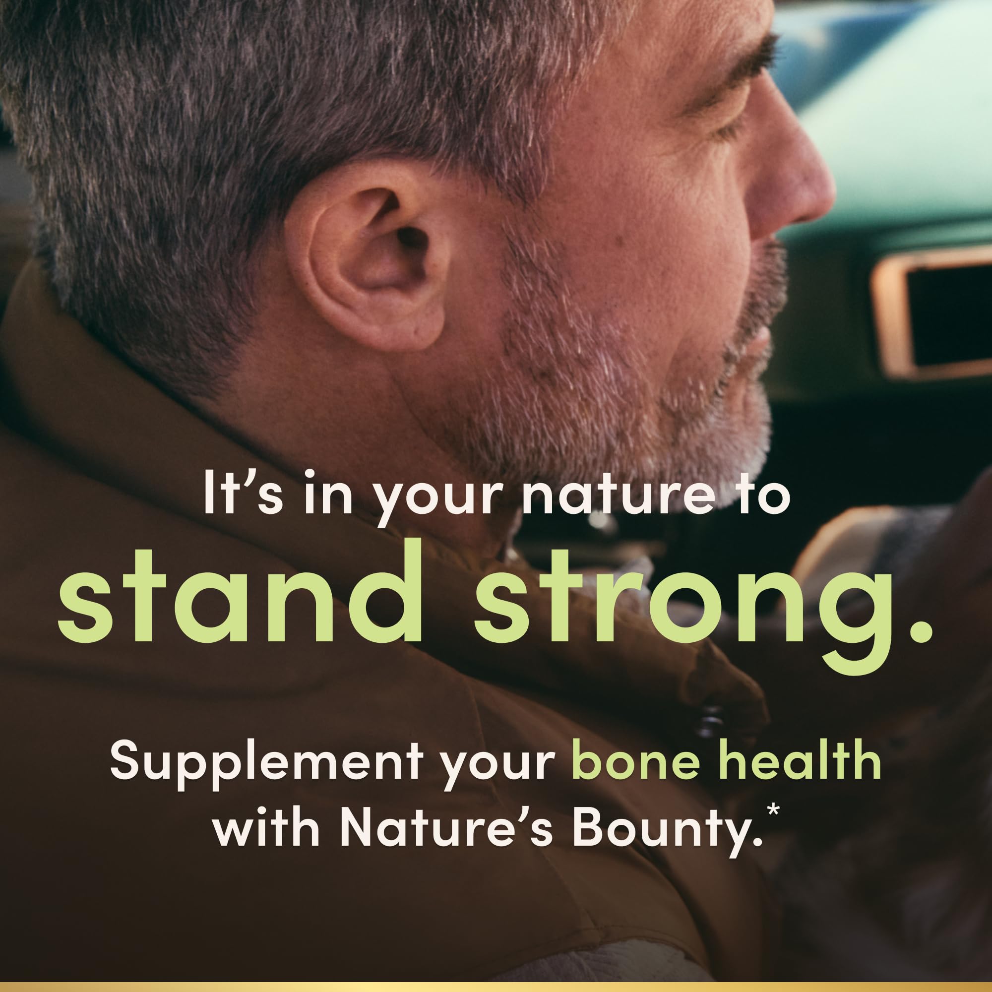 Nature's Bounty etiqueta nutricional con información de calcio y vitamina D