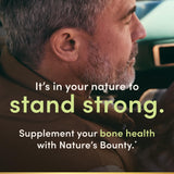 Nature's Bounty etiqueta nutricional con información de calcio y vitamina D