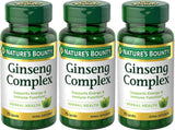 Nature's Bounty frasco delantero de Ginseng Complex mostrando etiqueta y presentación