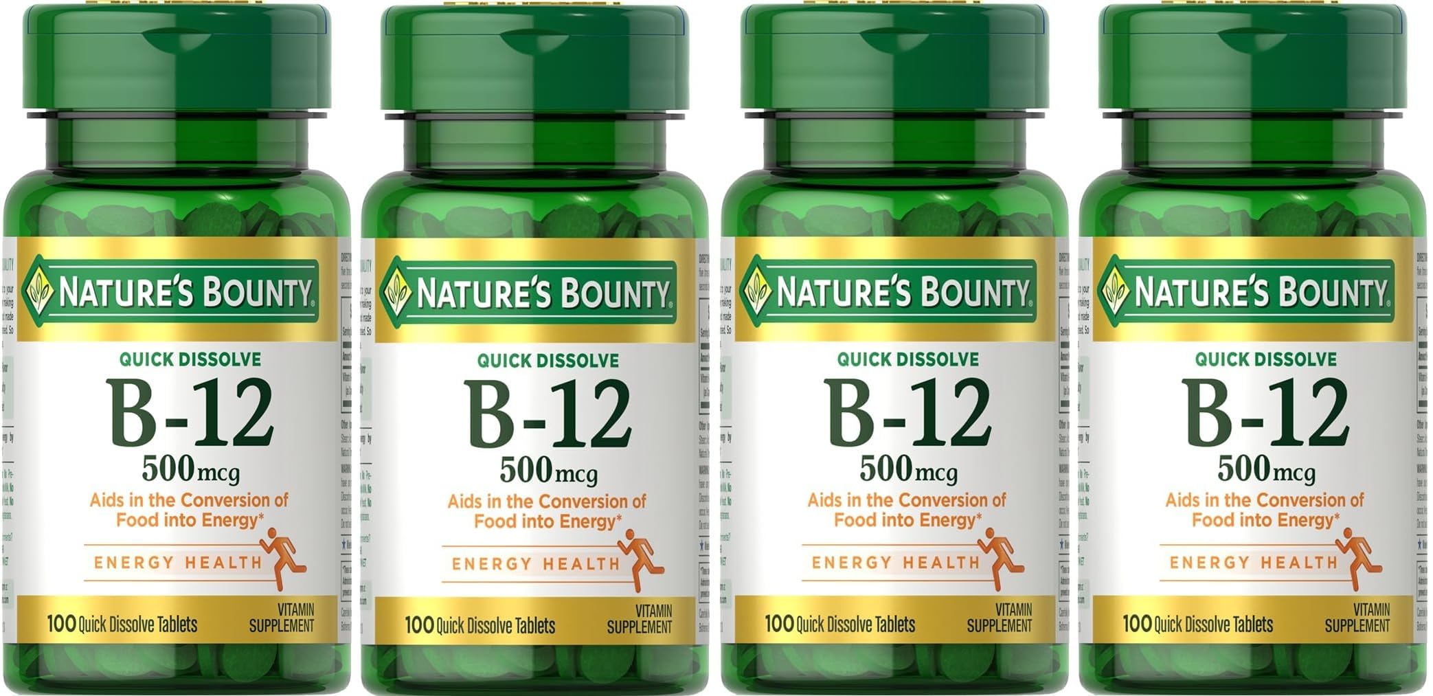 Nature's Bounty frasco frontal con etiqueta clara y confianza