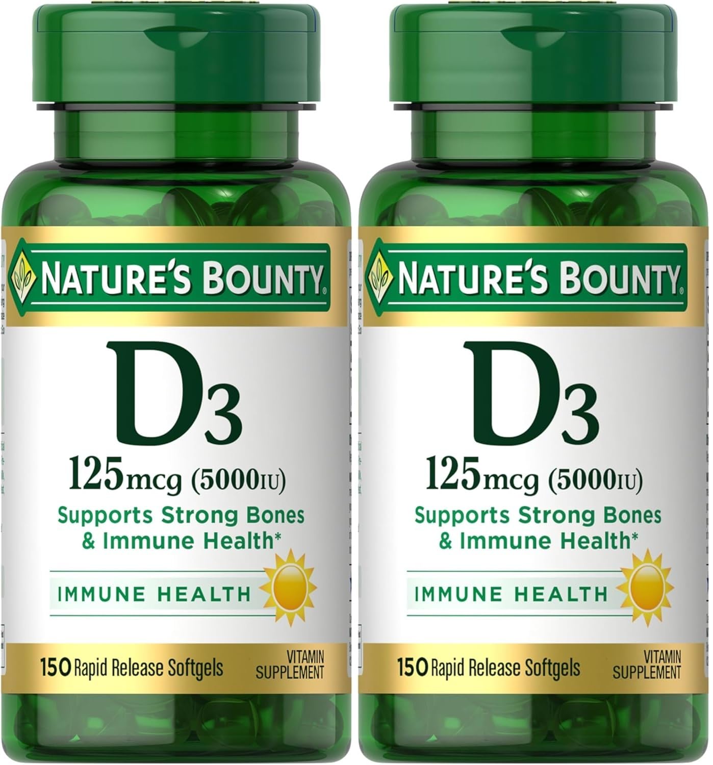 Nature's Bounty frasco frontal con cápsulas para suministro prolongado