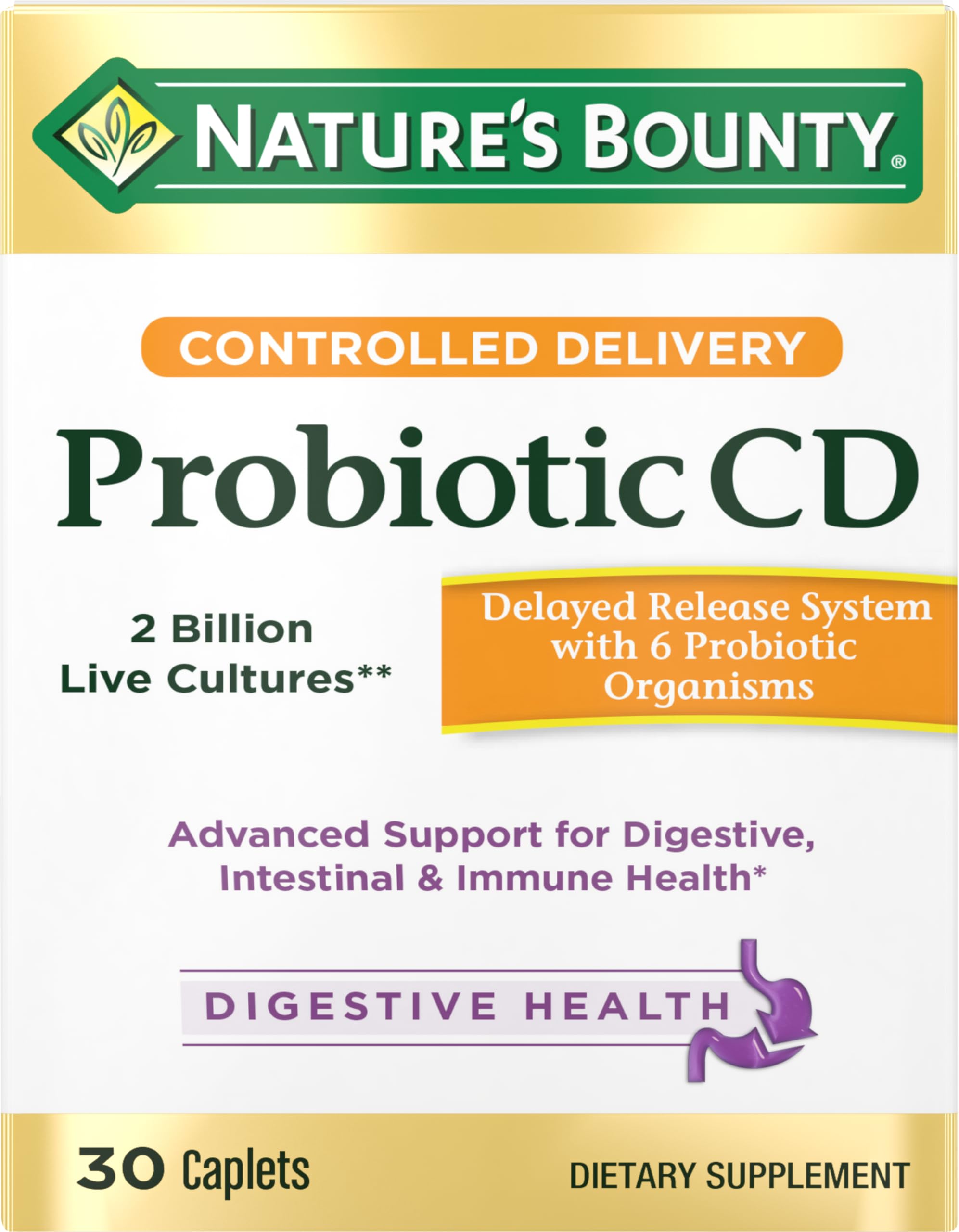 Nature's Bounty frente del empaque mostrando beneficios y uso diario