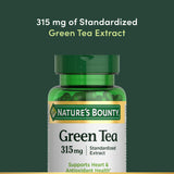 Nature's Bounty detalle del polvo de extracto de té verde y su apariencia natural