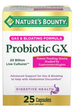 Nature's Bounty frasco Probiotic GX frontal mostrando etiqueta informativa y beneficio digestivo