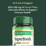 Nature's Bounty polvo vegetal y fibra de zanahoria detalle del contenido
