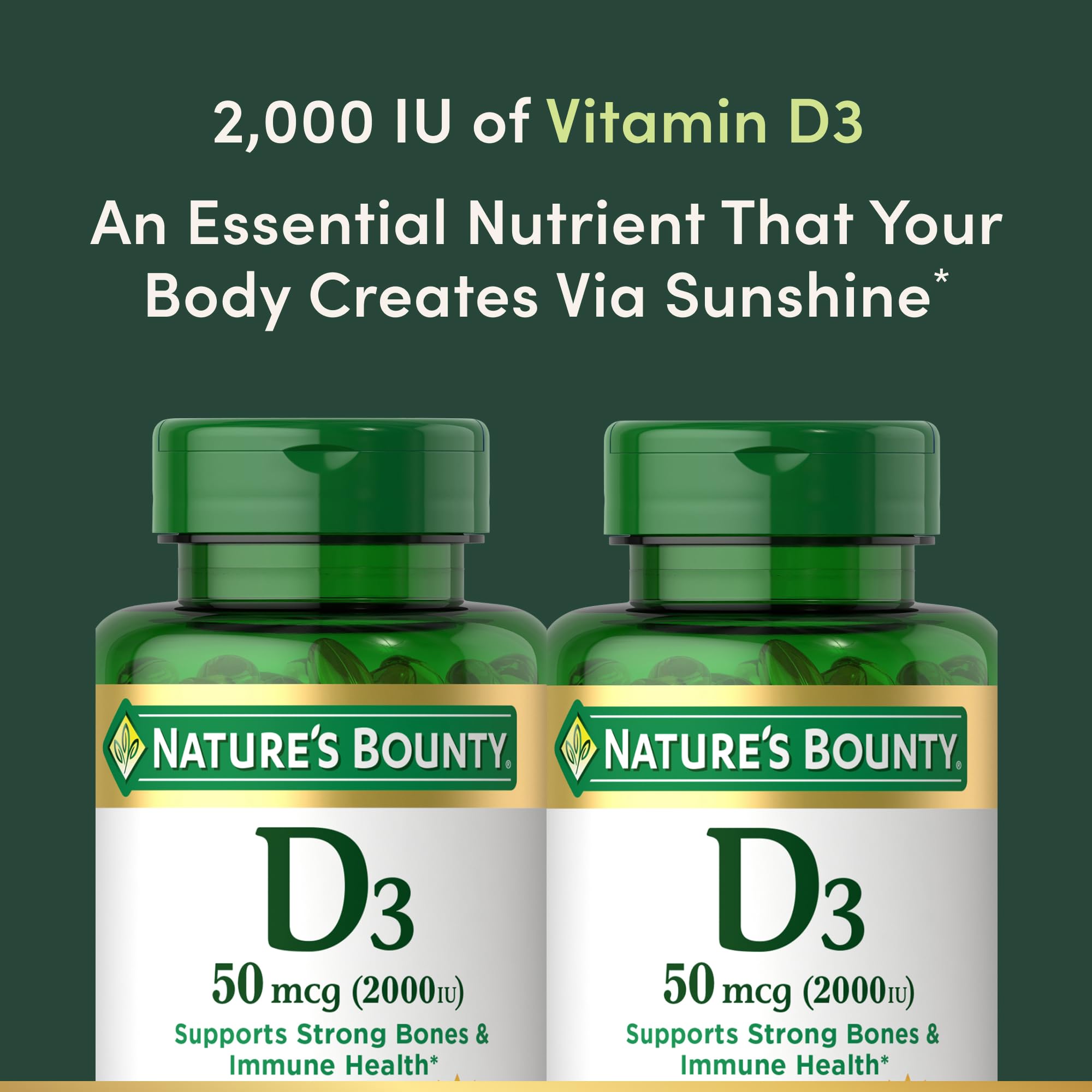 Nature's Bounty cápsulas en mano, muestra de dosis práctica para viajes