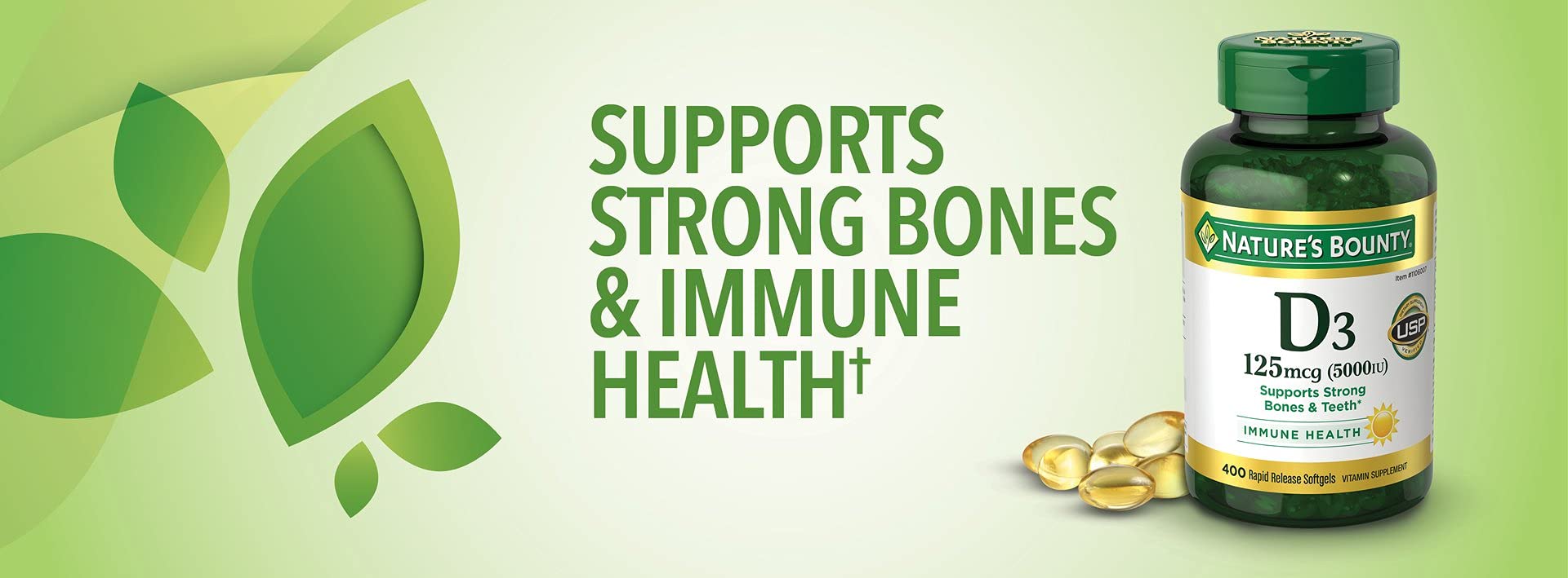 Nature's Bounty softgel junto a comida para mostrar toma con grasas y absorción