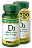 Nature's Bounty vista frontal frasco doble 300 cápsulas, conveniencia prolongada