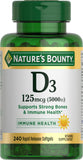 Nature's Bounty botella frontal mostrando la etiqueta y cantidad 240