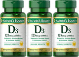 Nature's Bounty botella frontal clara mostrando la marca y beneficios