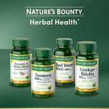 Nature's Bounty botella en cocina junto a taza evidenciando uso diario