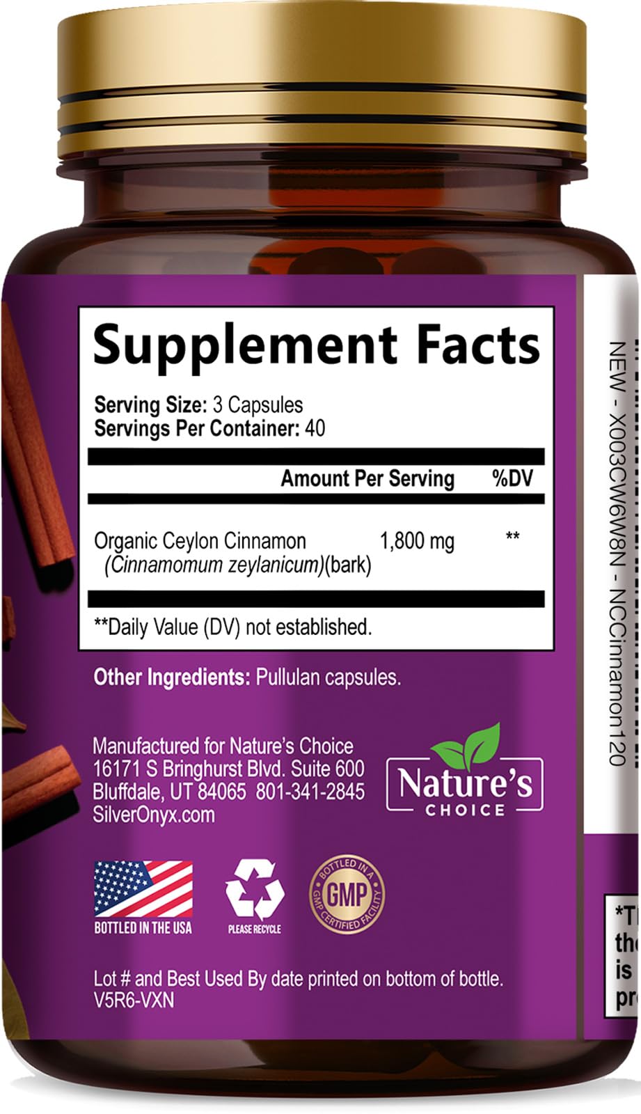 Nature's Choice cápsulas esparcidas junto al envase para presentación