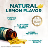 Nature's Choice vista lateral del embalaje destacando 180 softgels