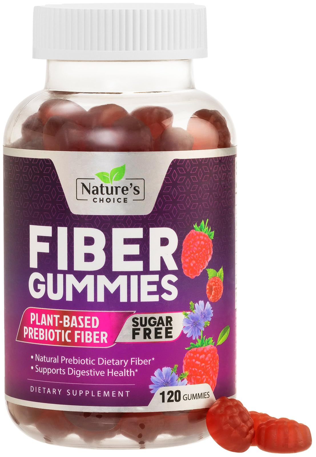 Nature's Choice frente del envase mostrando 120 gomitas y beneficios