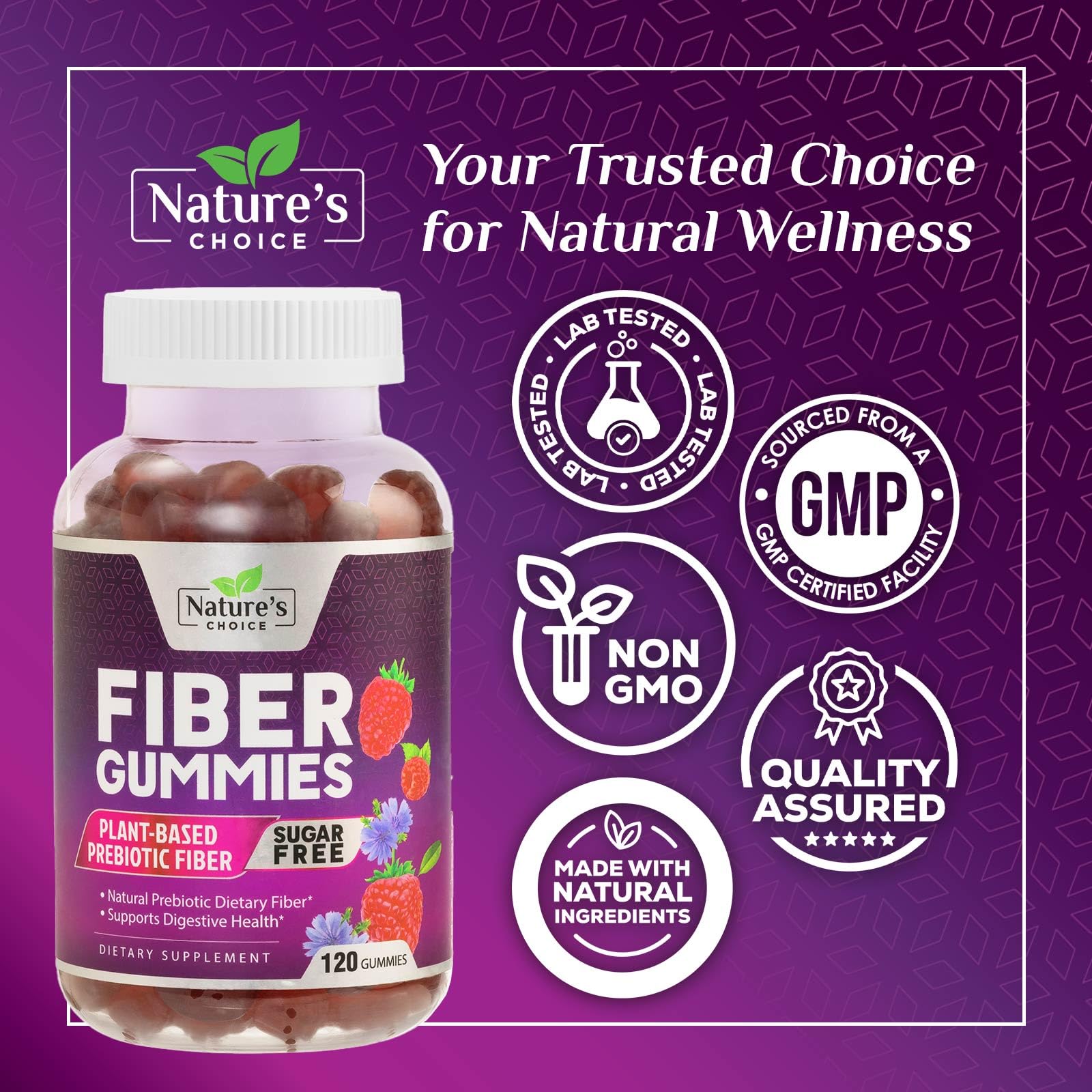 Nature's Choice ingredientes con achicoria que sugieren fibra prebiótica