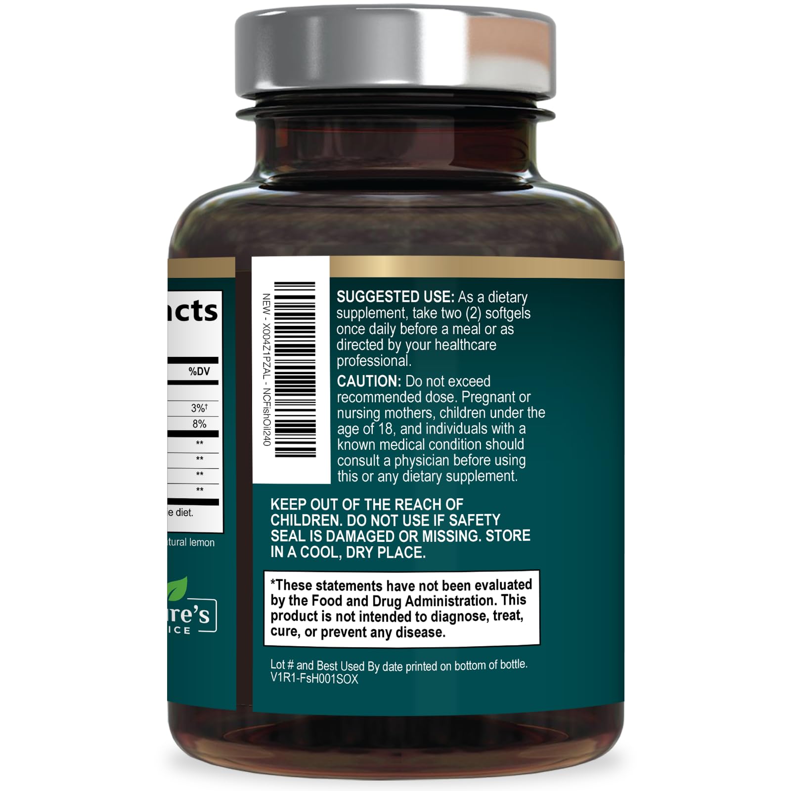 Nature's Choice pesca salvaje ilustrativa de origen del aceite y sostenibilidad