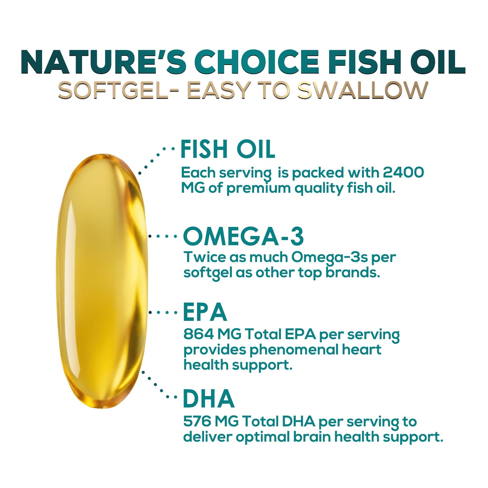 Nature's Choice gota de aceite que muestra pureza y extracción marina segura