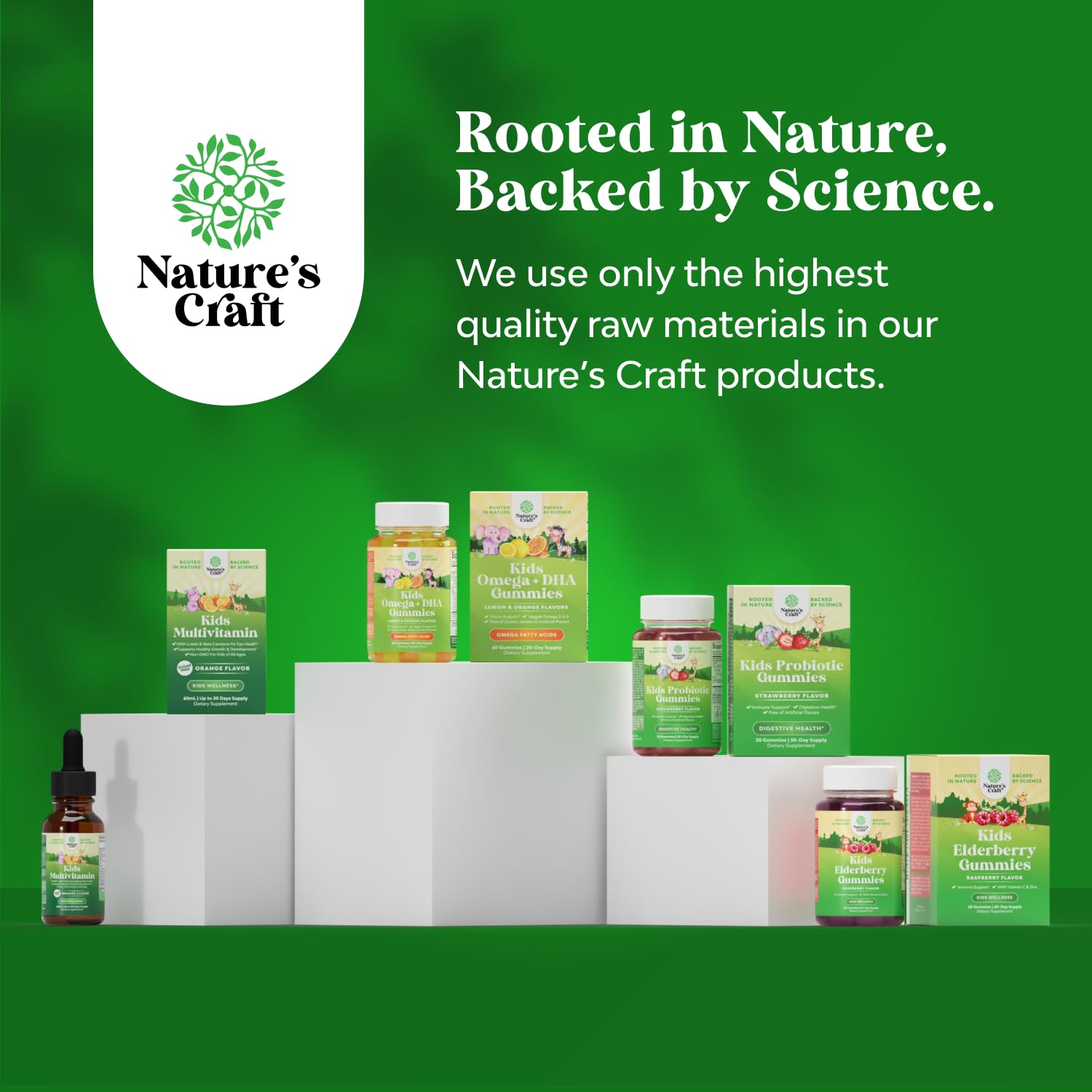 Natures Craft envase abierto con gomitas visibles y conveniente almacenamiento