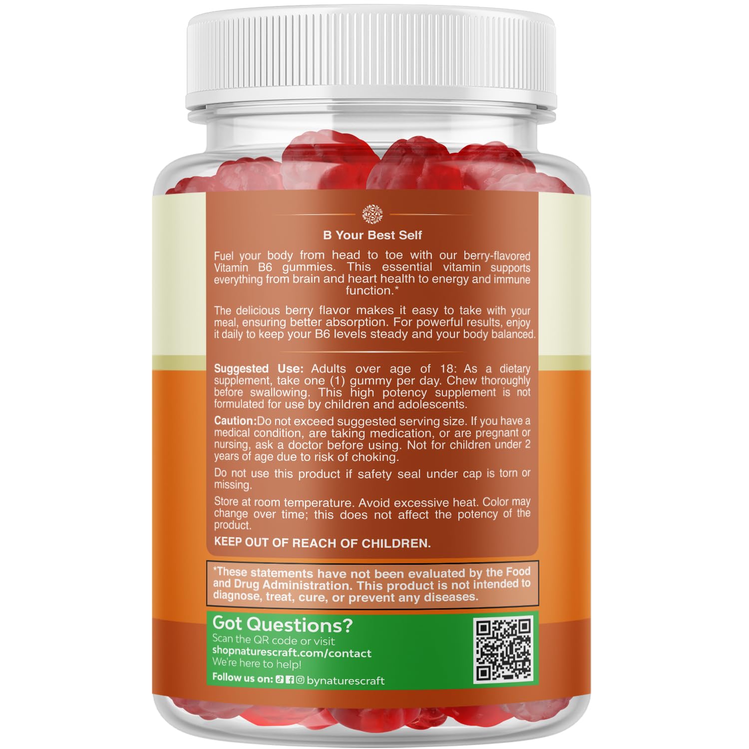 Escena de desayuno con gomas Natures Craft integradas en rutina matinal