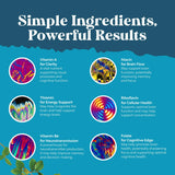 Natures Craft etiqueta con lista de ingredientes y declaración de fabricación fiable