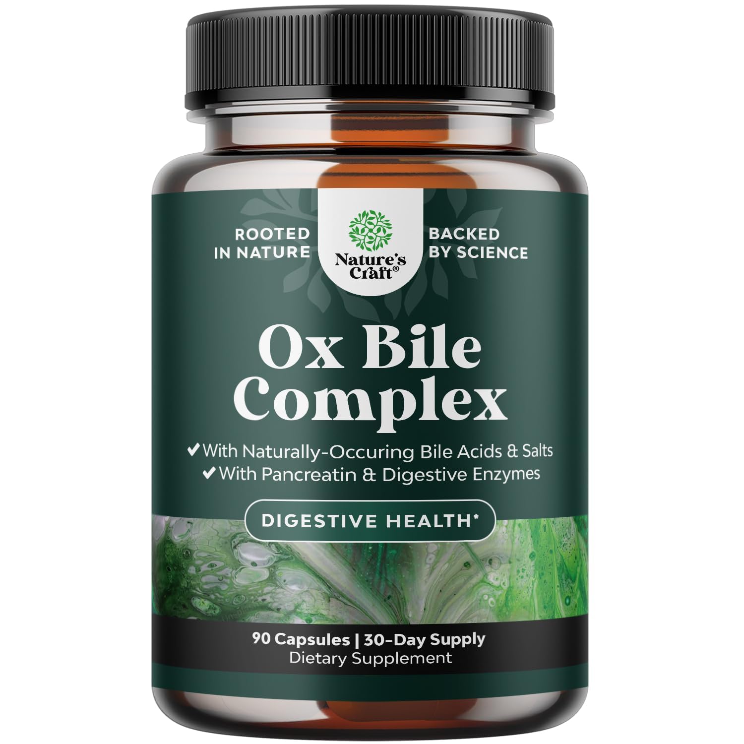 Natures Craft frontal del envase mostrando beneficios digestivos