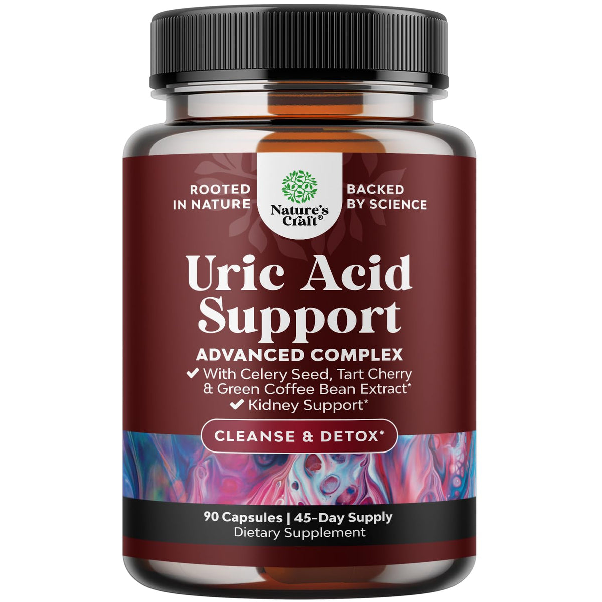 Natures Craft vista frontal del envase mostrando beneficio detox