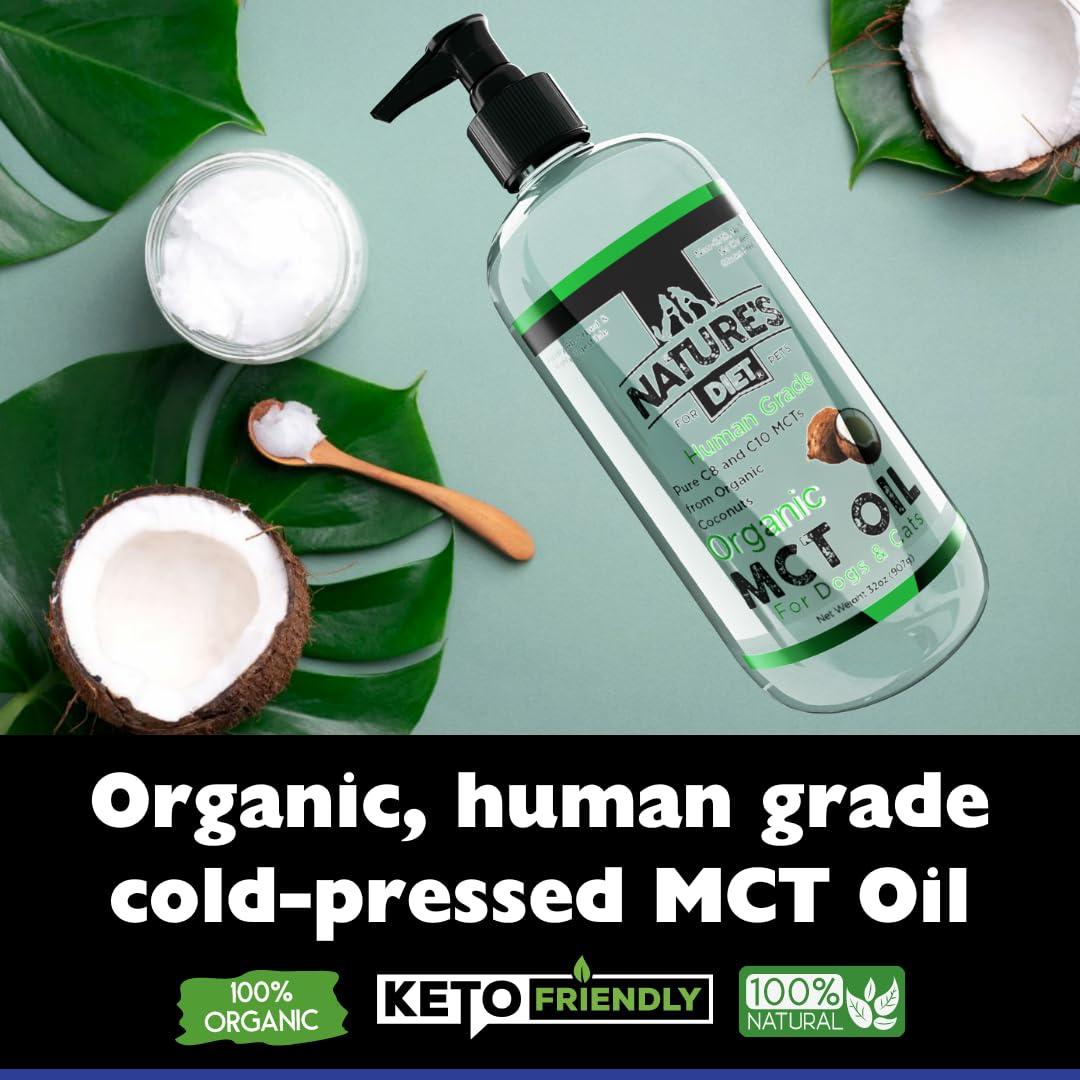 Nature's Diet botella en estante de cocina mostrando almacenamiento apropiado